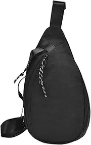 [Generic] Mens Sling Bag | Adjustable Straps Multi-Pocket Running Chest Pack,Fashion Messenger Bag Chest Pouch for Commuting Traveling