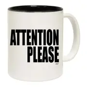 Attention Please White Mug Cup