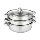 Stainless Steel Multi Tier Steamer for Meat and Vegetables Cookware Set