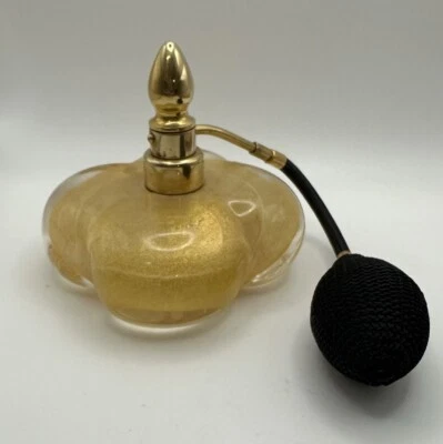 Vintage De Vilbiss Murano Glass Italy Perfume Bottle Atomizer Mid Century