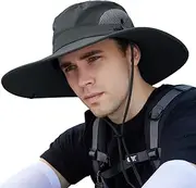 [Acokac] 【XXL Oversize &Wide Brim】 Sun Hats for Men【UPF 50+ & Waterproof】 Fishing-Hat Boonie Bucket for Hiking Safari Beach Garden