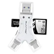 SD Card Reader for iPhone/ipad/Android/Mac/Computer/Camera,4 in1 Micro SD Card