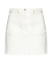 Kenzo Logo Patch Denim Mini Skirt 24,26,27,32 White