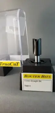 Router Bit- 11mm Straight 2 F Bit 1/4" Shk (TruaCuT)