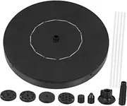 SUPVOX 1 Set Solar Fountain Pump Solar Pond Aerator Pond Fountains Bird Baths for Outdoors Pp Black
