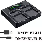 USB Battery Charger For Panasonic DMW-BLJ31 Lumix DC-S1 DC-S1R DC-S1M DC-S1RM