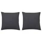 2PK Bianca Kahlani Charcoal Polyester European Pillowcase Cushion Cover 65x65cm