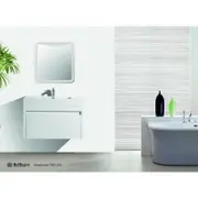 TOOLKISS Wall Hung Bathroom Vanity in Gloss White – Modern Polymarble Basin with Cabinet, Scratch-Free PVC Finish & Soft-Close Mechanism – Water-Resistant MDF A0 Grade