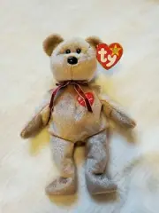 RARE 1999 Signature Bear TY Beanie Baby WITH ERRORS RETIRED new ship fast