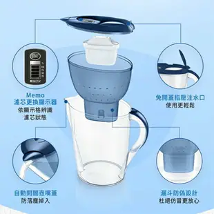 BRITA MAXTRA Plus 去水垢12入濾芯 贈2.4L馬利拉濾水壺藍(共13芯)【愛買】