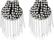 SEWOART 2pcs Decorative Tassel Chain Epaulet Shoulder Boards for Costume Uniform Fashion Badge Accessories Enhance Outfits Present for Friends Eye Catching Design