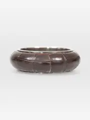 Brown Crocodile Leather Bangle
