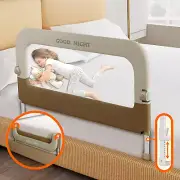Bed Guard Rail for Toddlers - 32" Adjustable Heights & Folding up Portable Bed R