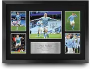 HWC Trading FR A3 Phil Foden Manchester City Gifts Printed Signed Autograph Picture for Football Fans and Supporters - A3 Framed