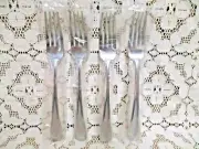 Oneida Satin Sand Dune Dinner Forks 7 1/2" Stainless Steel Set of 4 Brand New