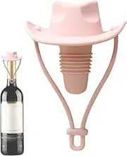 Gupcaqosjw Cowboy Hat Wine Stopper, Silicone Wine Bottle Stoppers, Bottle Toppers Sealers, Funny sea-l Corks Cover for Bottles Caps for Beer Champagne Whiskey to Keep fres-h