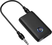 Bluetooth Transmitter Receiver for Car, 2 in 1 Aux Bluetooth Adapter, Wireless B