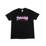 THRASHER MAGAZINE FLAME LOGO TEE 粉紫火 星黛露 配色 男女 短袖 T恤 寬鬆 情侶款