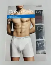 Calvin Klein 3 Pack Boxer Brief Cotton Stretch XL Red Gray Black Multicolor