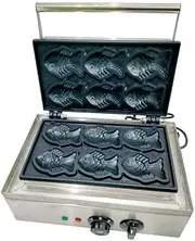 6 Fish Crispy Waffle Machine Stainless Steel Nonstick Commercial Taiyaki Baking