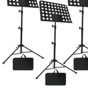 Foldable Music Stand Trio - Adjustable Heights & Tripod Base with Carrying Bags