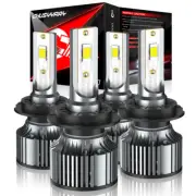 For Smart Fortwo 2008-2015 - Bright 6500K LED Headlight Bulbs Hi & Lo Beam Qty 4 (for: Smart)