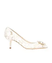 Dolce Gabbana Bellucci Taormina Lace Pumps 36,37.5,38.5,37,38,39.5,39,40,41,36.5 White