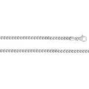 Girls Sterling Silver 5mm Square Franco Chain Necklace