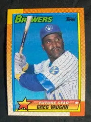 1990 TOPPS FUTURE STAR ROOKIE #57 GREG VAUGHN NM-MT BASEBALL CARD