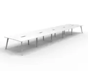 New RapidLine Eternity 10 Person Desk 9000mm (1800mm per person) Double Sided Me