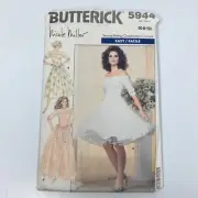 Dress B5944 UNCUT Sewing Pattern Size 6-10 Vtg Butterick Nicole Miller Designer