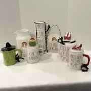 Rae Dunn Wizard of Oz 10pc LOT Rare Dorothy Wicked Witch Canister Mug Jar