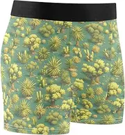 [FRODOTGV] Green Cactus Trees Mens Boxer Brief Shorts Running Underwear for Men Compression Interiores Para Hombres