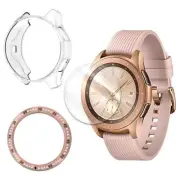Ultra-Thin Screen Protector&Case&Ring Cover f Samsung Galaxy Watch 42mm SM-R810N