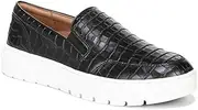 [Vionic] Women's Abyss Dinora Platform Slip-on Sneaker- Supportive Leather Casual Shoes That Include Three-Zone Comfort with Orthotic Insole Arch Support, Medium Fit