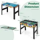 12-in-1 Multi-Game Table Set with Foosball, Billiards & More for Home or Bar