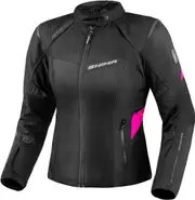SHIMA Rush 2.0 waterproof Ladies Motorcycle Textile Jacket, black-pink, Size XL for Women Black Pink
