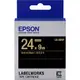 LK-6BKP EPSON 標籤帶 (黑底金字/24mm) C53S656405 適用 LW-700/LW-900