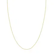 1.00MM HOLLOW SQUARE WHEAT FRANCO SPIGA CHAIN NECKLACE REAL 14K YELLOW GOLD