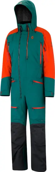 SCOTT DS-I Dryo One Piece Snowmobile Suit, green-orange, Size XL for Men Green Orange