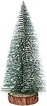 Artificial Mini Christmas Trees, Desktop Miniature Pine Tree with Wood Base for Xmas Tabletop Decor Winter Crafts Ornament Artificial Tabletop Christmas Tree Decorations for Home Holiday Party