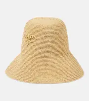 [Prada] Prada Logo crochet hat UK 6 5/8 beige