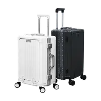 在飛比找松果購物優惠-arlink 20吋 多功能前開式 鋁框PC登機行李箱 (6