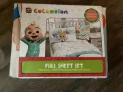 CoComelon Full Sheet Set Kid's 1 Flat 1 Fitted 2 Standard Cases Brand New