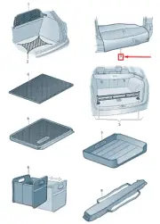 VOLKSWAGEN TOURAN 5T MK2 Additional Boot Underlay 5QA061210 NEW GENUINE