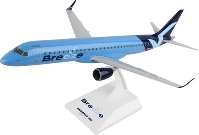 Skymarks SKR1106 Breeze Airways Embraer E-195 N190BZ Desk 1/100 Model Airplane