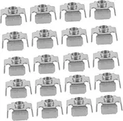 Angoily 50pcs Square Tube Nut Threaded Inserts Square Tube Supplies Small Threaded Nuts Replacement Tubing Nuts Square Tube Accessories Square Tubes Inserts Metal Silver