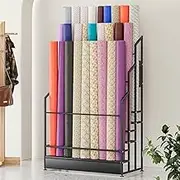 3 -Level Textile Cloth Roll Organizer, Multifunctional Metallic Exhibitor for Vinyl Rolls, Tablecloths, PVC Movies, Color Change Movies for Cars and