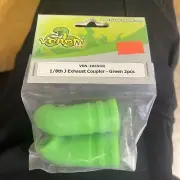 Venom Racing VEN2065GR 1/8th J Exhaust Coupler Green2pcs RC Vintage