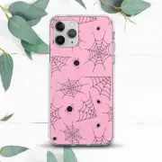 Pink Black Spider Web Case For iPhone 7 8 X SE 11 12 13 14 15 Pro Max XR
